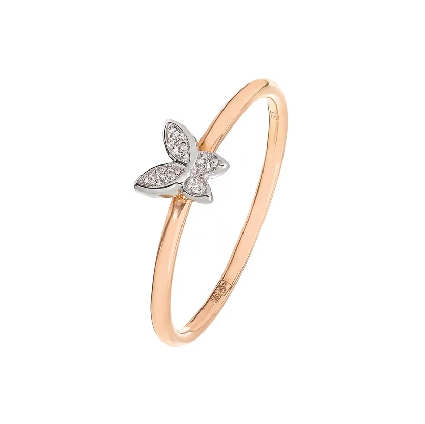 Кольцо "Бабочка" золотое с бриллиантами от магазина LunaLu