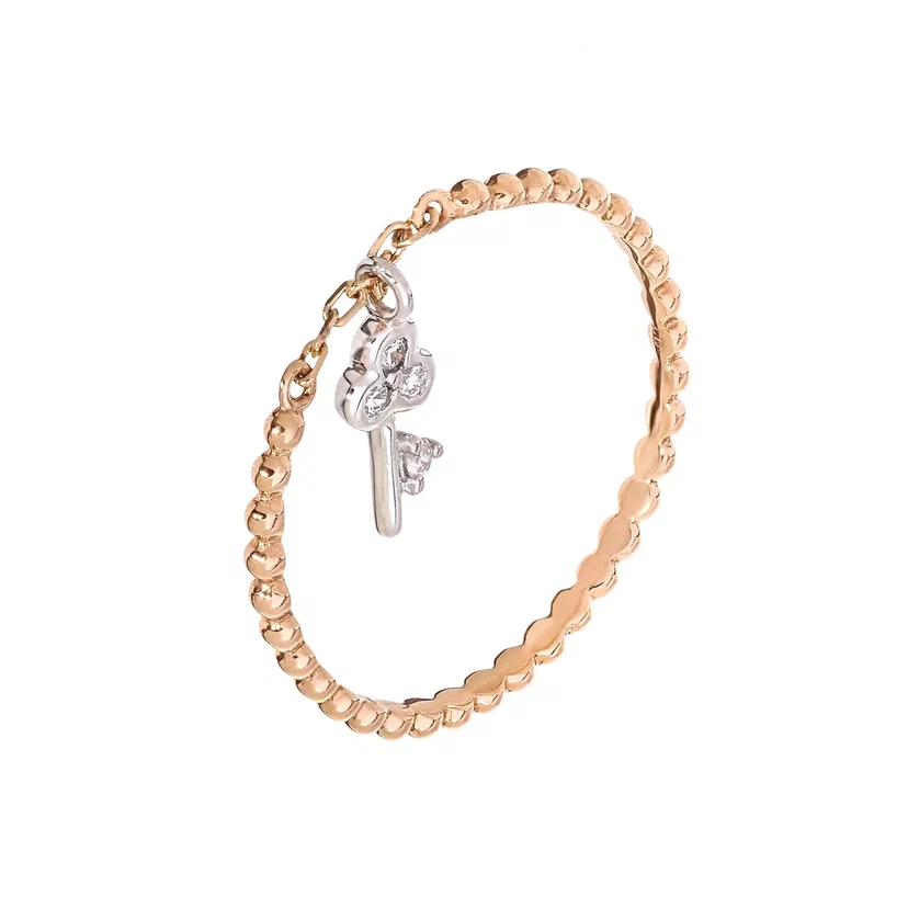 Кольцо с ключиком золото бриллианты от магазина LunaLu