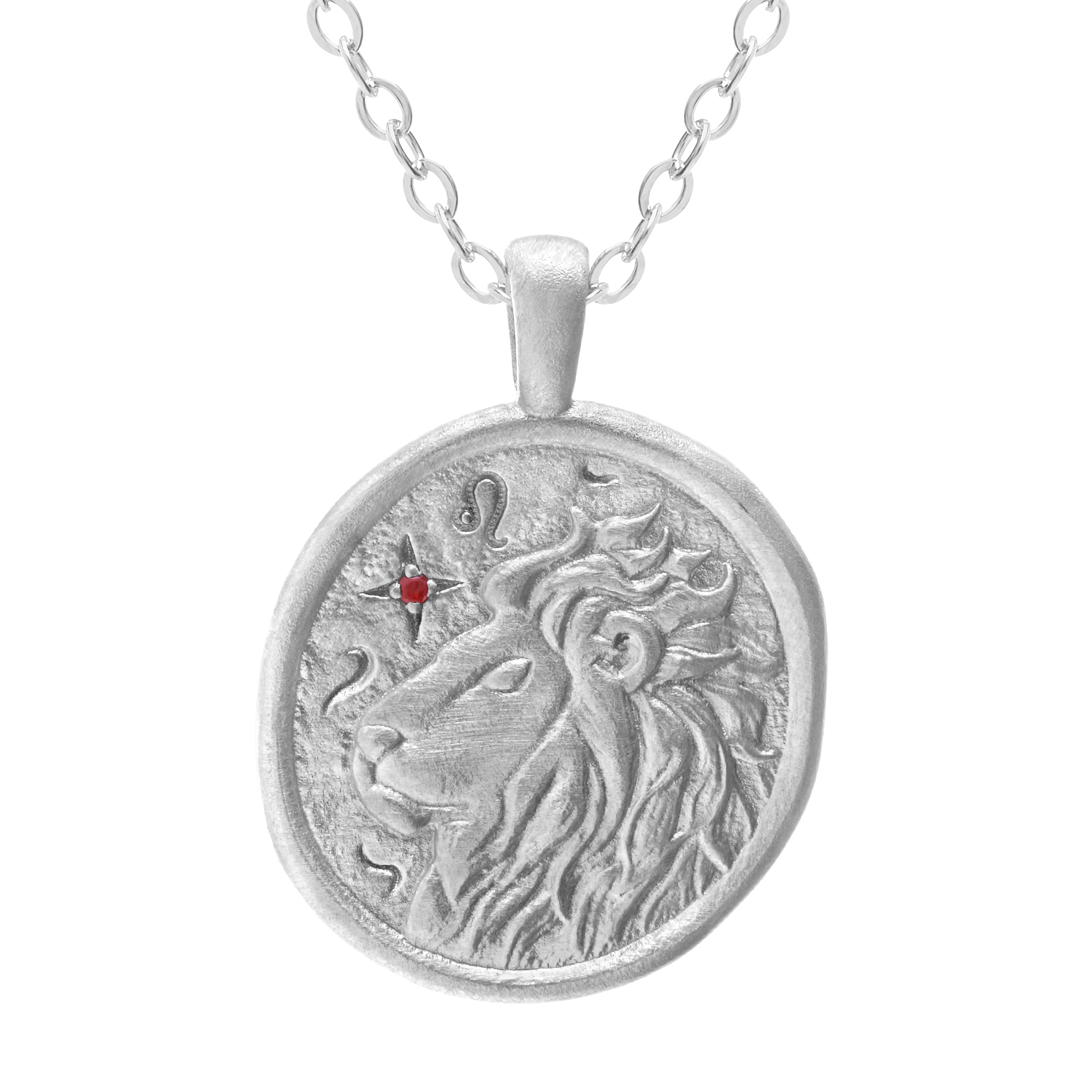 Колье знак зодиака «Лев» из серебра от магазина LunaLu