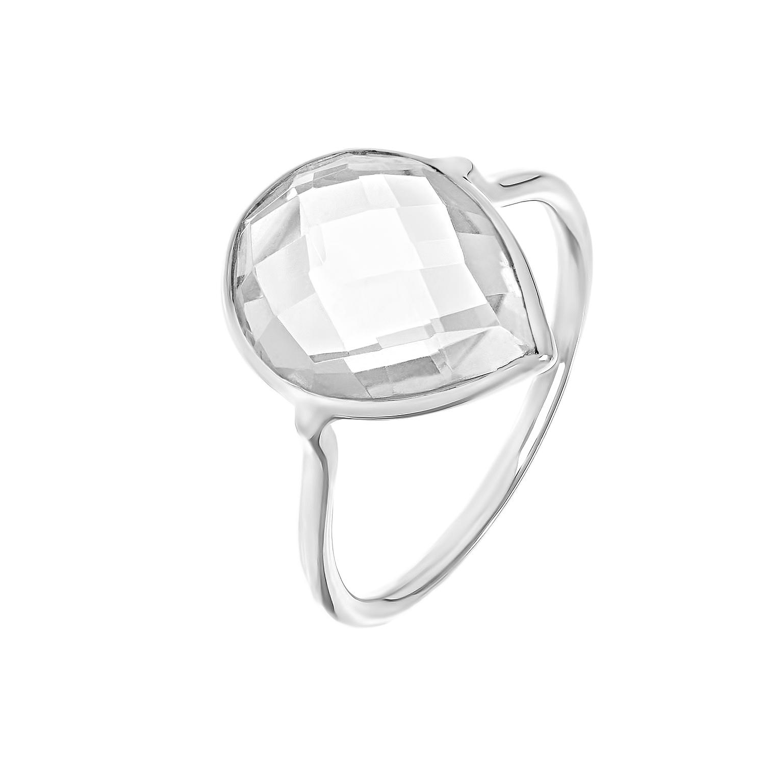 Кольцо "Бохо с горным хрусталем  в серебре от магазина LunaLu