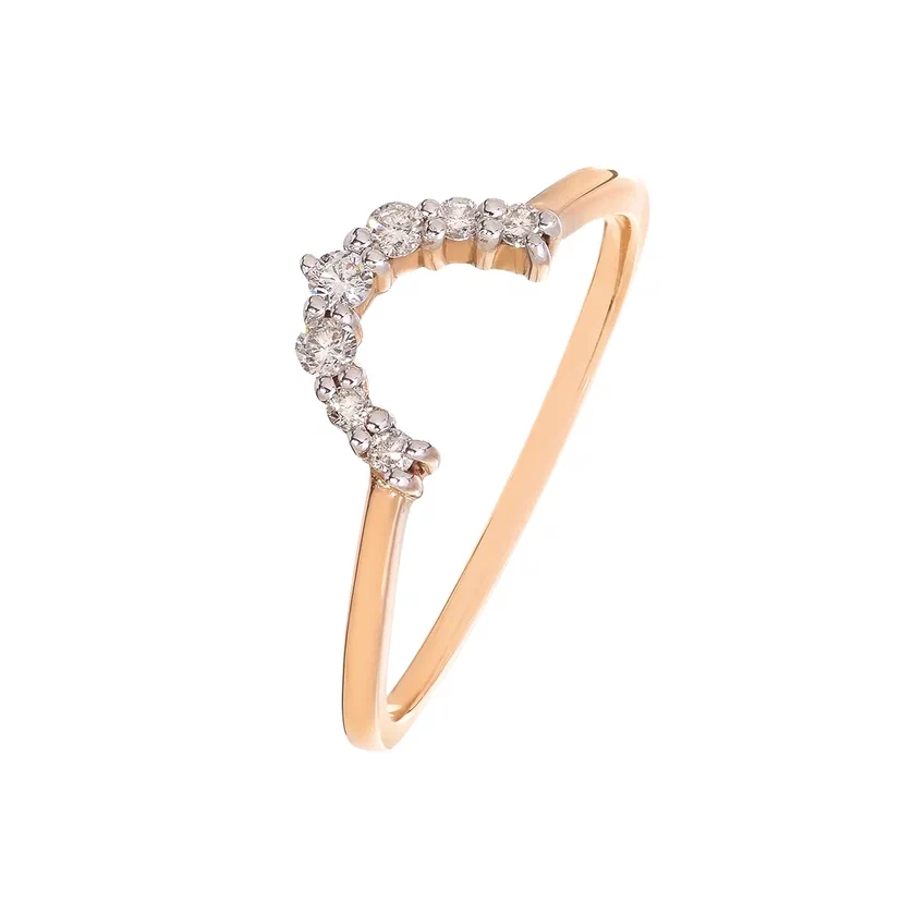 Кольцо золотое с бриллиантами "Подкова" от магазина LunaLu