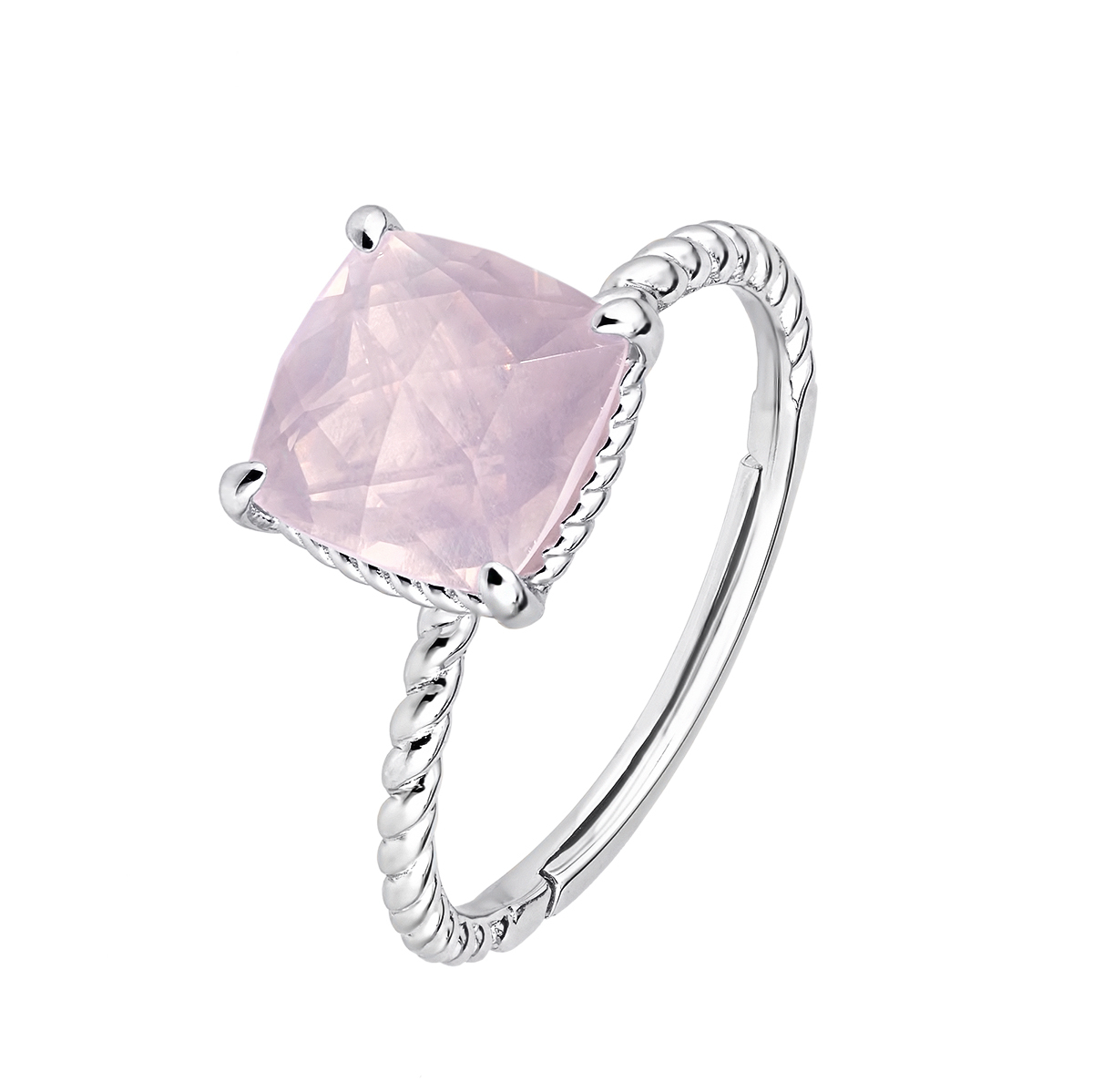 Кольцо Queen с розовым кварцем  от магазина LunaLu