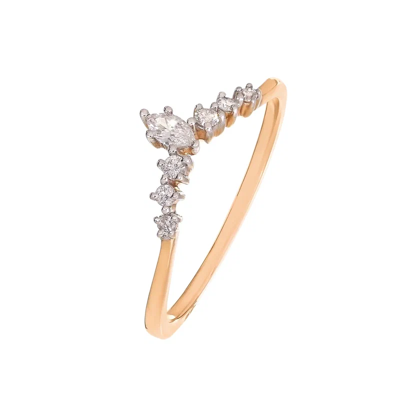 Кольцо золотое с бриллиантами "Диадема" от магазина LunaLu